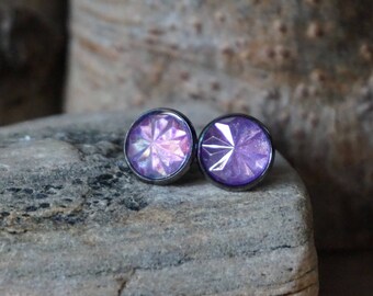 Earrings "purple mandala"