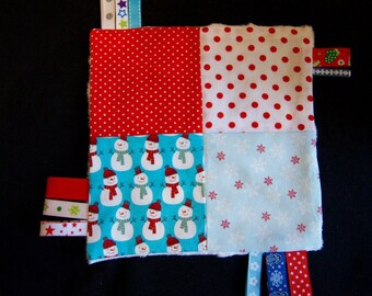 Cuddly snow snowman tags / soft winter!