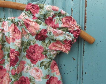Girls peasant dress - girls dress - little girls peasant dress - short sleeve dress - vintage dress - Summer - bohemian dress - boho dress