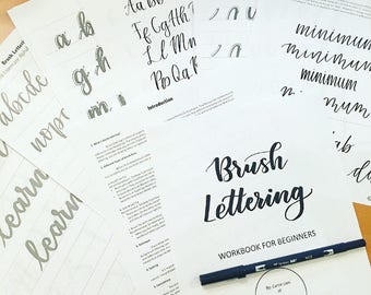 Brush Lettering Workbook for Beginners