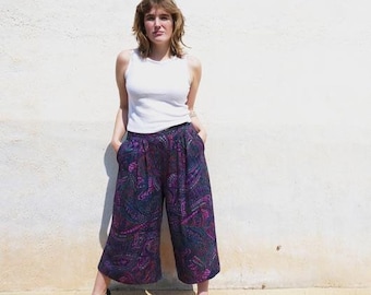 Vintage patterned culottes