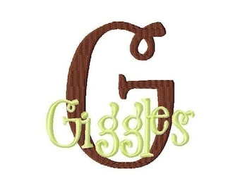 Grins and Giggles Font Machine Embroidery Design INSTANT DOWNLOAD BX