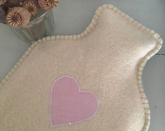 Ivory Woollen Hot Water Bottle Cover