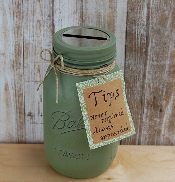 Coin Jar Tip Jar Spa Tip Jar Bakery Ice Cream Shop Tip