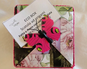 Recycled paper Origami boxes to decorate-wedding favors-Wedding Box-Origami Gift Box-Upcycled Packaging-Recycled Gift Box-Holiday Gift Box