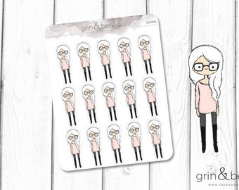 Glasses Girl! Stickers (DS006)