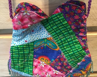 Crazy quilt purse