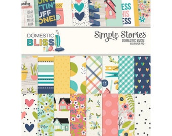 Domestic Bliss Simple Stories Double-Sided Paper Pad 6"X8" 24/Pkg Simple Stories (7815)