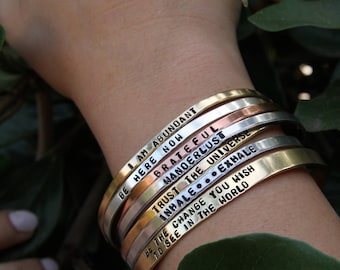 Personalized Bracelet for Women | Custom Bracelet | Coordinate Bracelet | Skinny Cuff Bangle | Wedding date Bracelet | Medic Alert Bracelet