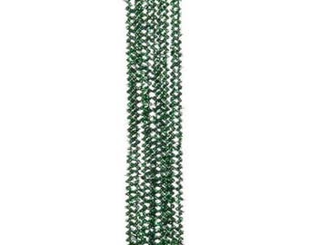 25, 6mm, Emerald Green Tinsel Stems, Pipe Cleaners, 12" Long