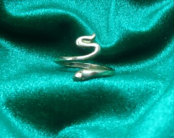 Snake Ring Brass, Pagan ring, Wrap Ring, Serpent Ring, Tribal Jewellery