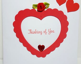 Saint Valentin card, carte de voeux, hand made card, friendship card, carte d'amitié, greeting card