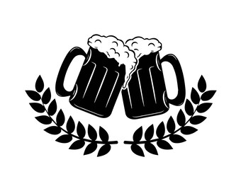 Mug Foam Beer Pub Cerveza Delicious Recreational Drink Alcohol Cold .SVG .EPS .PNG Vector Space Clipart Digital Download Circuit Cut Cutting