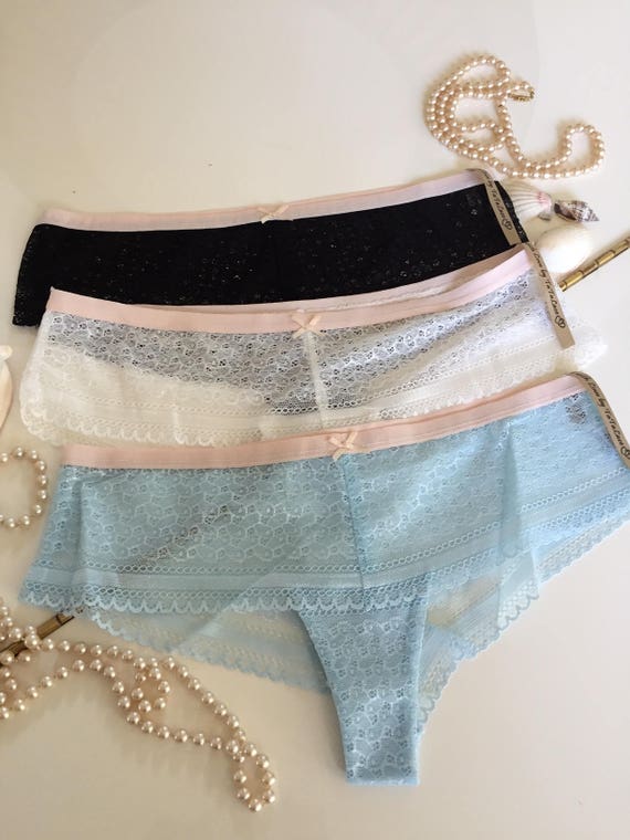 Lace Cheeky Panty Flirty Silky Stretchy Lace Panty Vintage