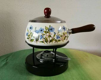 Vintage Enamel Fondue Set