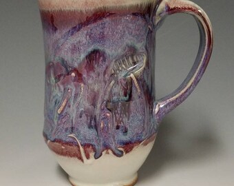 Handmade wheel thrown ceramic mug #1132