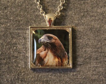 Red Tailed Hawk "Ladyhawk" Pendant Necklace