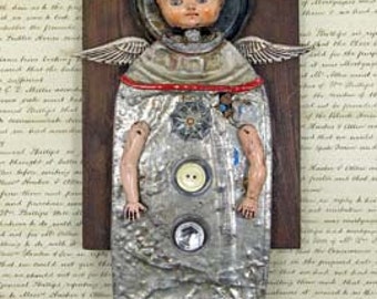 Original Asssemblage Mixed Media - Angel Give