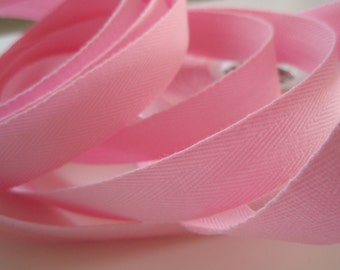 Twill Tape Cotton 5/8" width Pink 10 Yards