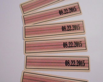 GROOMS LABELS - Date Strips - Wine Bottle Date Band - Seal Only - Liquor Bottle Date Band - 5 labels
