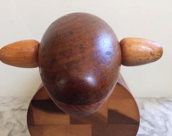 Vintage Creative Playthings Ride-On Wood Blocked Lamb