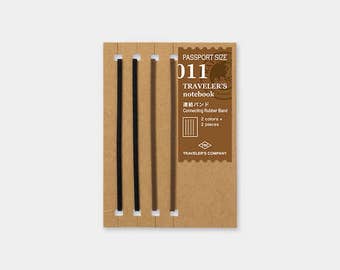 Midori Traveler's Notebook Accessories 011 - Connecting Bands - Passport Size - Set of 4