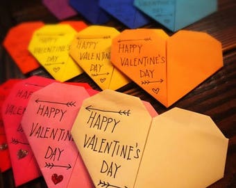 Heart Origami Valentine's Card