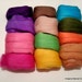 Pack of 12 Small Multicolour Balls of Merino Roving Wool, Felting, Weaving, Crafting, 100% Merino Roving, Multicolor Roving, Multicolour