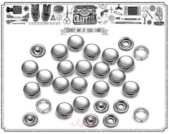 20SETS 9MM MIRROR Fashion Pearl Snaps Fasteners for Western Shirt Clothes Popper Studs