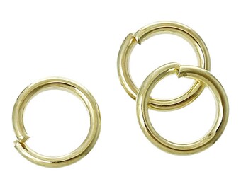 30 8 mm round golden rings.