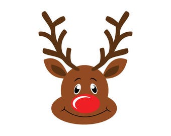 Rudolph Svg Dxf Png Esp Jpg files Instant Download Reindeer Vector Clipart Holiday Baby First Christmas