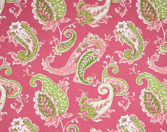 PR1061 Beacon Hill Blossom Pink Green Floral Paisley Fabric