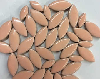 Light Peach Ceramic Petals-50g// ceramic tile//petals// discount mosaic tile