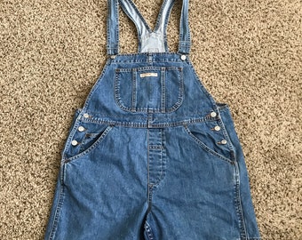 VTG Levi's Women's Short Overalls Shortalls Sz L 10-12