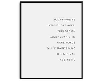 Custom Quote Print - PHYSICAL art print | handmade, typography, quotes, wall art, black and white, inspirational