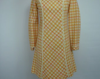 1960s Hartsville PA Plaid Mod Mini Dress, 1960s Dress, Mod Dress, Vintage Dress, 1960s, 1960, Mod, Dress, Hartsville Dress, Madmen Dress