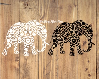 Mandala Elephant Svg, Mandala Animal Svg, Animal Mandala Svg, Mandala SVG, Elephant Svg, Yoga Svg, African Sarafri Svg, Png, Svg, Dxf