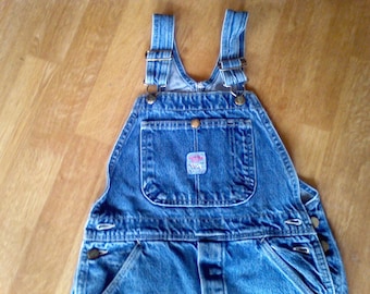 Denim Overalls ,Pointer,Bibs, Children's size 12 work cloths, farm cloths, 100 percent Cotton, waist 26 lenth 27.5