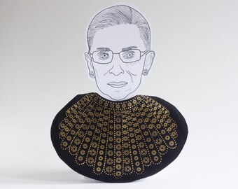 Dissent Collar Baby Bib / Ruth Bader Ginsburg / Notorious RBG / Supreme Court / Judge / Democrat / Lawyer / Collar / Political / Baby Gift
