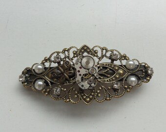 Large barrette steampunk #6