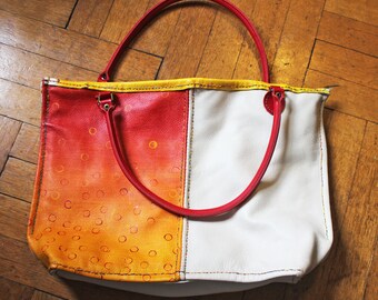 Handmade Leather Bag Fully Lined with zipper pocket