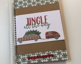 Christmas Journal/Memory Book, Chunky Christmas Art Journal, Smash Book, Christmas Junk Journal, Mini Scrapbook