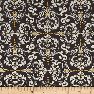 76041 -1/2 yard of Valori Wells Novella Heart De Fleur in charcoal
