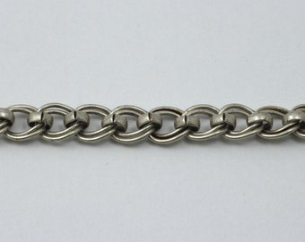 Antique Silver, 7mm x 6mm Double Oval Chain #CC169