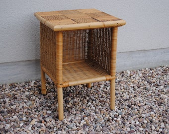 Vintage rattan side table