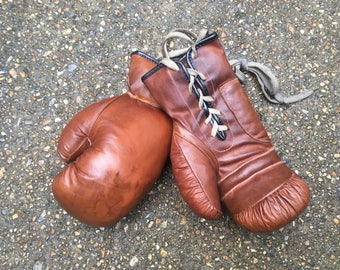 Genuine Leather Vintage Style Boxing Gloves