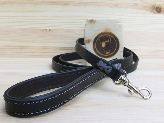 Black Dog Leash, Leather Dog Leash, Custom Lenght and Width, Strong Dog Leash, Custom Dog Leash, Dog Lead, Handmade Soft Grip Dog Leash