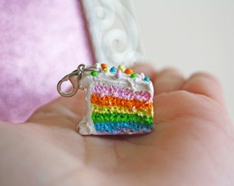Miniature Food, Polymer Clay Charms, Bullet Journal Accessories, Planner Charm,  Stitch Marker, Zipper Pull, Gay Pride, LGBT, Charm Bracelet