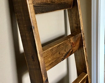 5 ft Blanket Ladder, Quilt Ladder, Wood Ladder, Blanket organizer, Quilt organizer, Rustic Decor, Farmhouse, Rustic Ladder, Shabby Chic Deco
