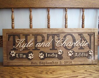 wood dog bone sign etsy